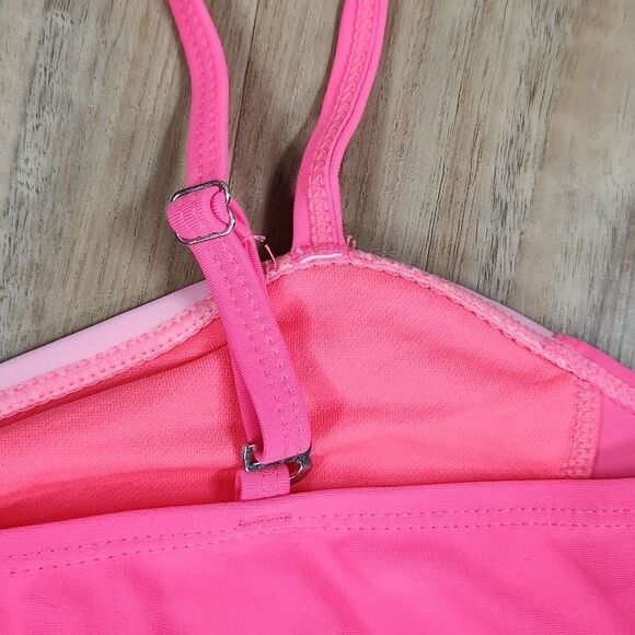 🧚‍♂️Free Country Fuchsia, Coral Orange, & Pink Colorblock Tankini - Picture 7 of 12